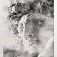 David Head Statue Watercolor Poster | Series N03