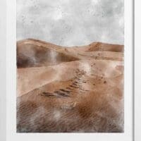 Watercolor Desert Dunes Poster | N01