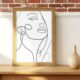 Glamour Beauty Face Poster | Line Drawing N02 | Local is Lekker ZA | African Gifts