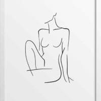 Female Figure Line Drawing No5