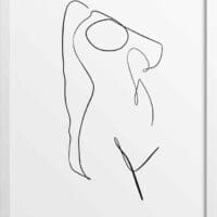 Female Figure Line Drawing No3