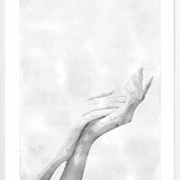 Watercolor Elegant Hand Form Poster | N01