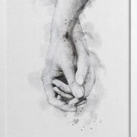 Painting Hands Together Poster