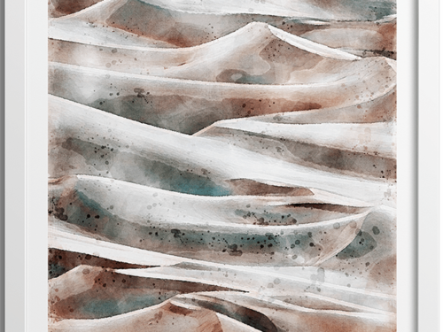 Watercolor Natural Sand Dune Poster | N01