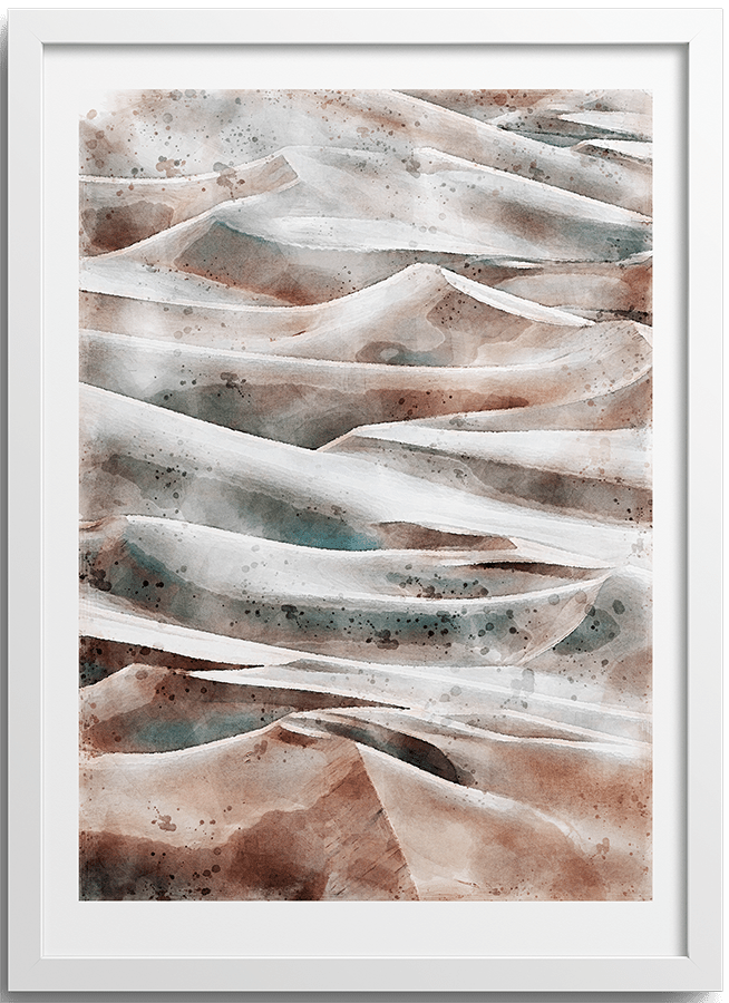 Watercolor Natural Sand Dune Poster | N01