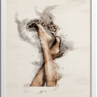 Watercolor Fashion Cheetah Shoes Poster