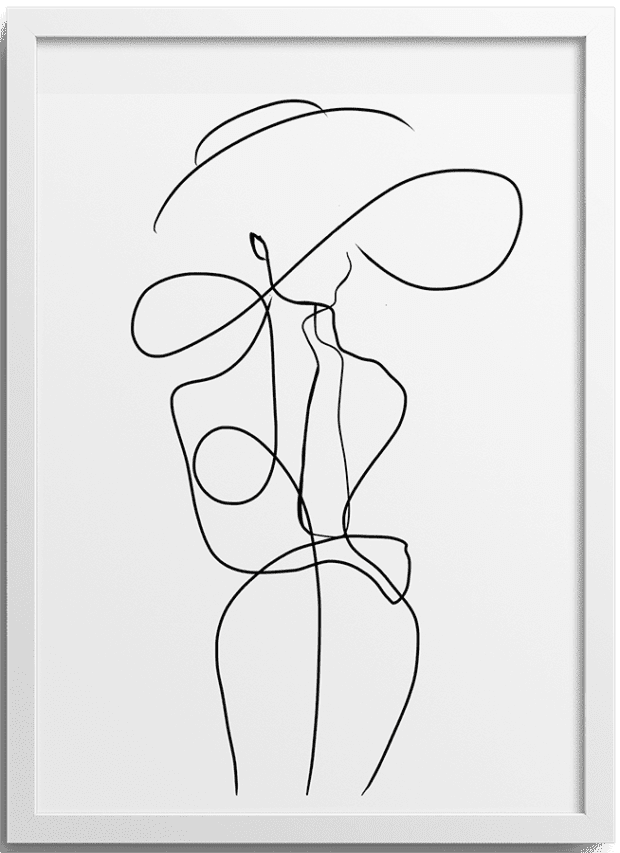 Abstract Minimalist Figure Form Poster (Elegant Illustration) | Local is Lekker ZA | African Gifts