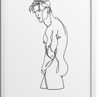 Masculine Male Poster Line Drawing N02