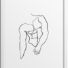 Line Drawing Masculine Body Poster