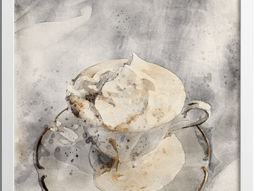 Watercolor Coffee & Cream Poster