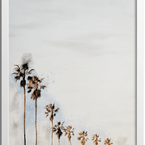 Watercolor Palm Trees Posters 