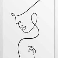 Line Drawing Feminine Face Figure No2 – Illustration