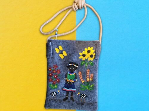 Hand Painted African Sling Bag