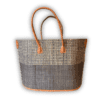 Natural Grey Woven Basket Bag