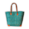 Naturally Turkoois Woven Basket Bag