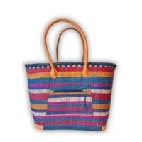 Colorful Canvas Basket Bag