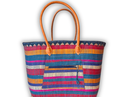 Colorful Canvas Basket Bag