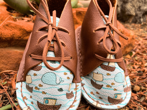 Charming Little Sailboats Baby Vellies - End of Range 