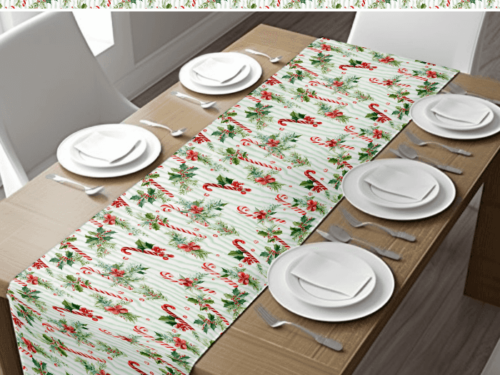 Candy Cane Table Runner