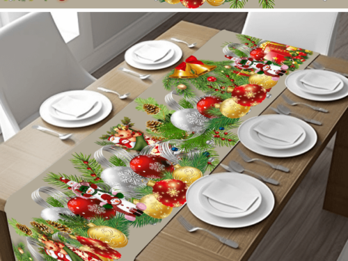 Festive Ornament Table Runner