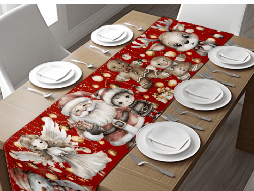 Santa's Helpers Festive Table Runner