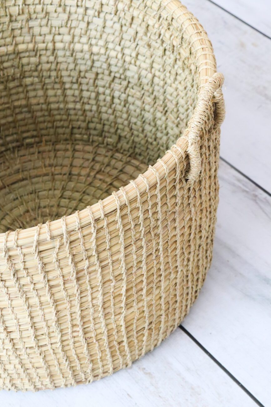 Beautifully Handwoven Large Grass Basket