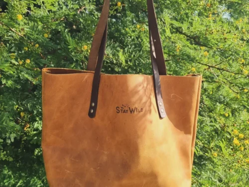 Stay Wild Genuine Leather Tansy Tote Bag