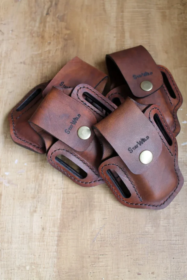 Stay Wild Genuine Leather Multitool pouches