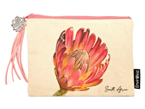 Pink Protea Makeup Bag