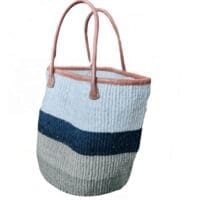 Subtle Navy Zambian Basket - Handwoven