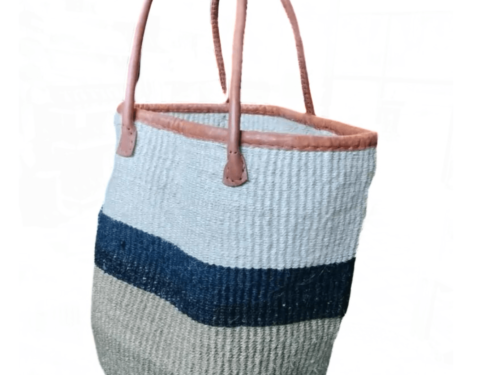 Subtle Navy Zambian Basket - Handwoven