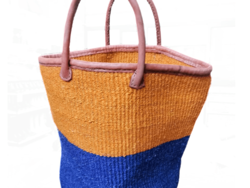 Orange and Blue Zambian Basket