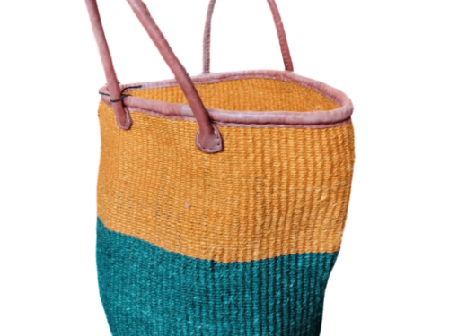 Orange and Teal Zambian Basket