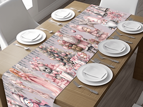 Pink Festive Frolic Table Runner