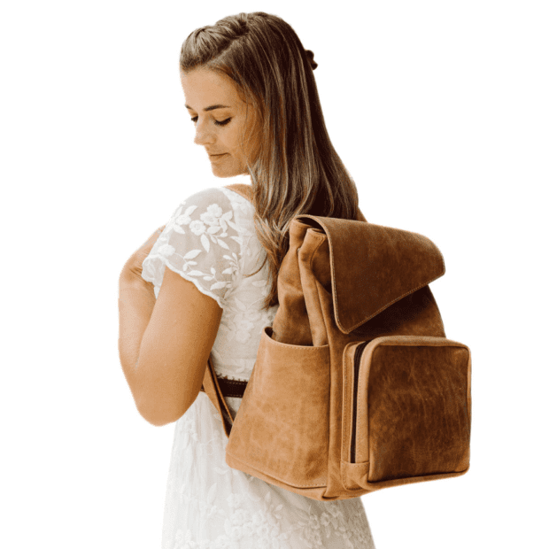 2-in-1 Leather Nappy Bag | Local is Lekker ZA | African Gifts