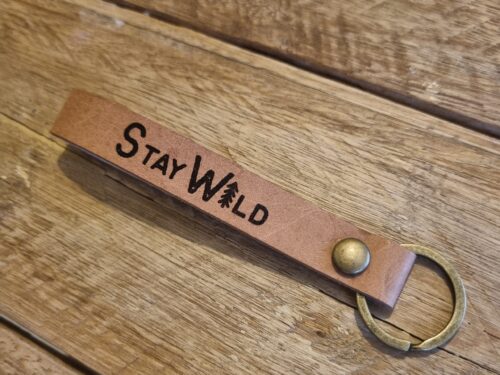 Tan Handcrafted Leather Keyring