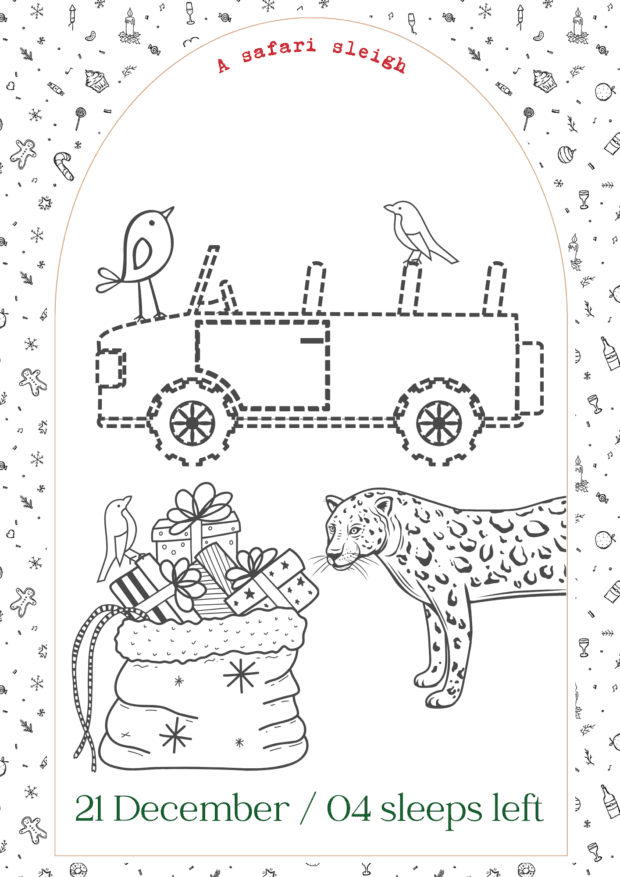 Safari Christmas Countdown Colouring In Book | Local is Lekker ZA | African Gifts