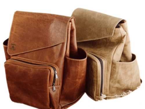 2-in-1 Leather Nappy Bag