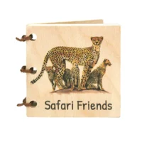 Wooden Baby Book - Safari Friends - Envirokid