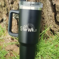 Stay Wild Black Tumbler Flask