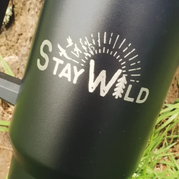 Stay Wild Black Tumbler Flask