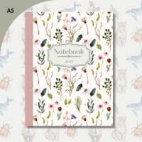 Pink Watercolour Floral Notebook