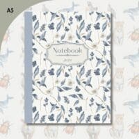 Watercolour floral notebook