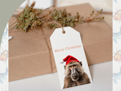 Festive African Animal Gift Tags