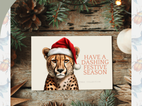 Dashing Christmas Greetings Card