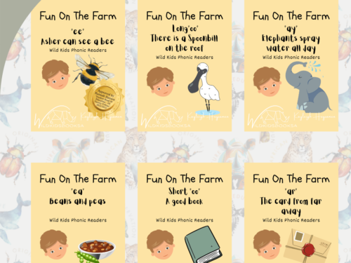 Phonic Readers -Fun on the Farm (Set of 6 books) for Grade 1 and 2