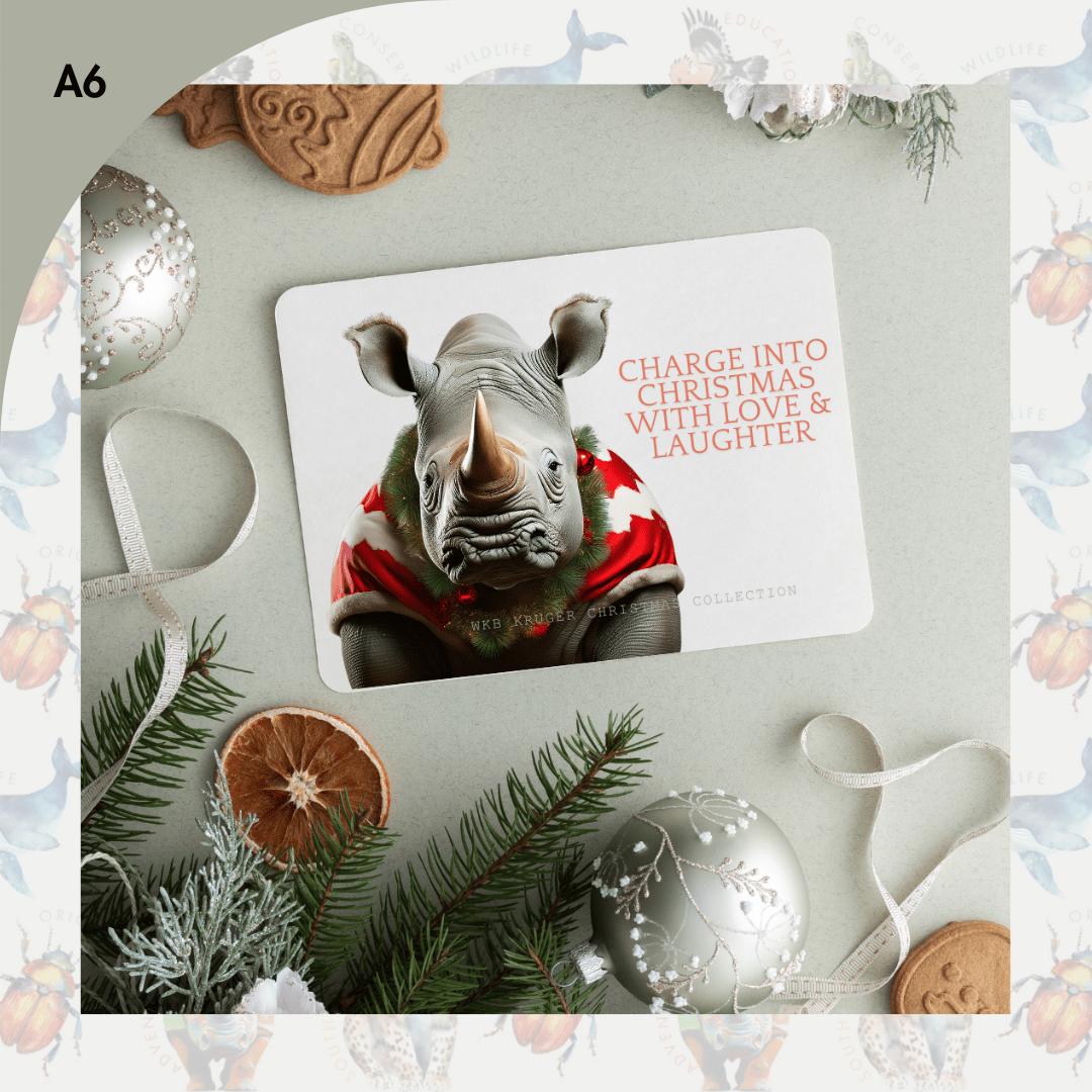 Rhino-Rumbustious Christmas Card (A6)