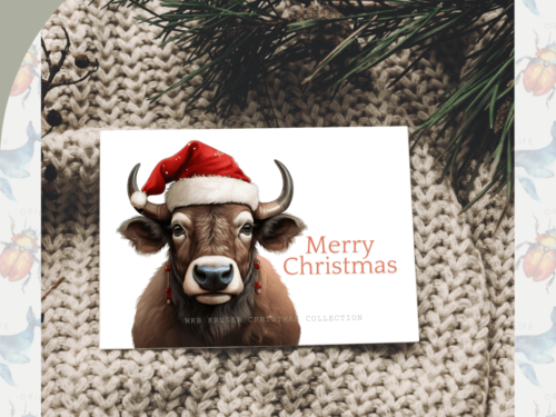 Bullish Christmas Greetings Card