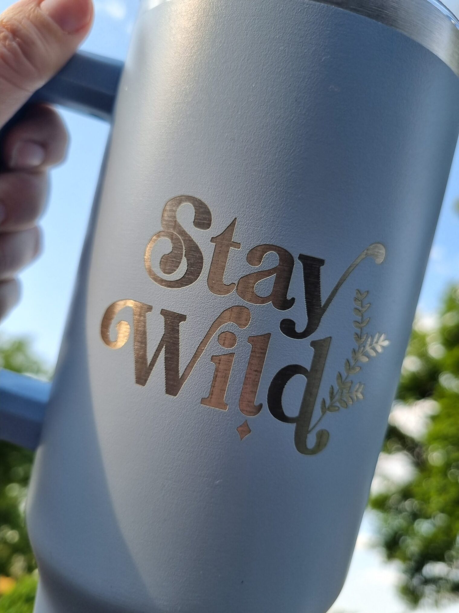 Stay Wild Fern Tumbler – 1.2L Sky Blue