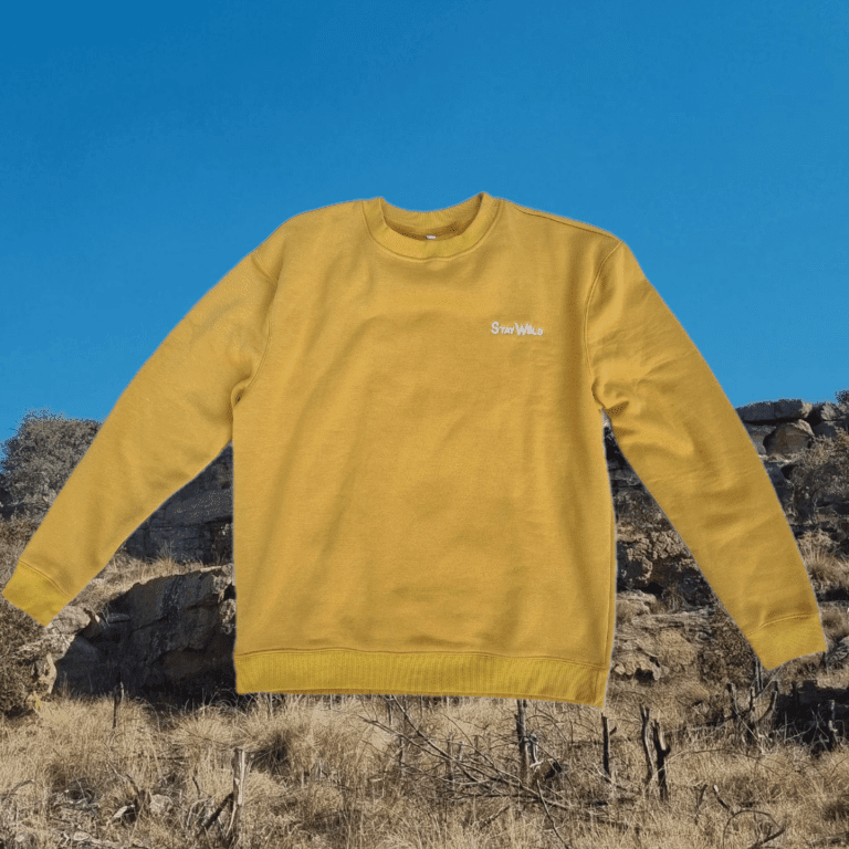 LIMITED EDITION Stay Wild Mens Sweater (Mustard)